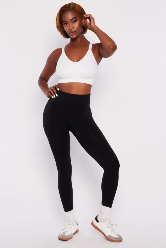 Fleece Lined High Waist Leggings sold by Rainbow