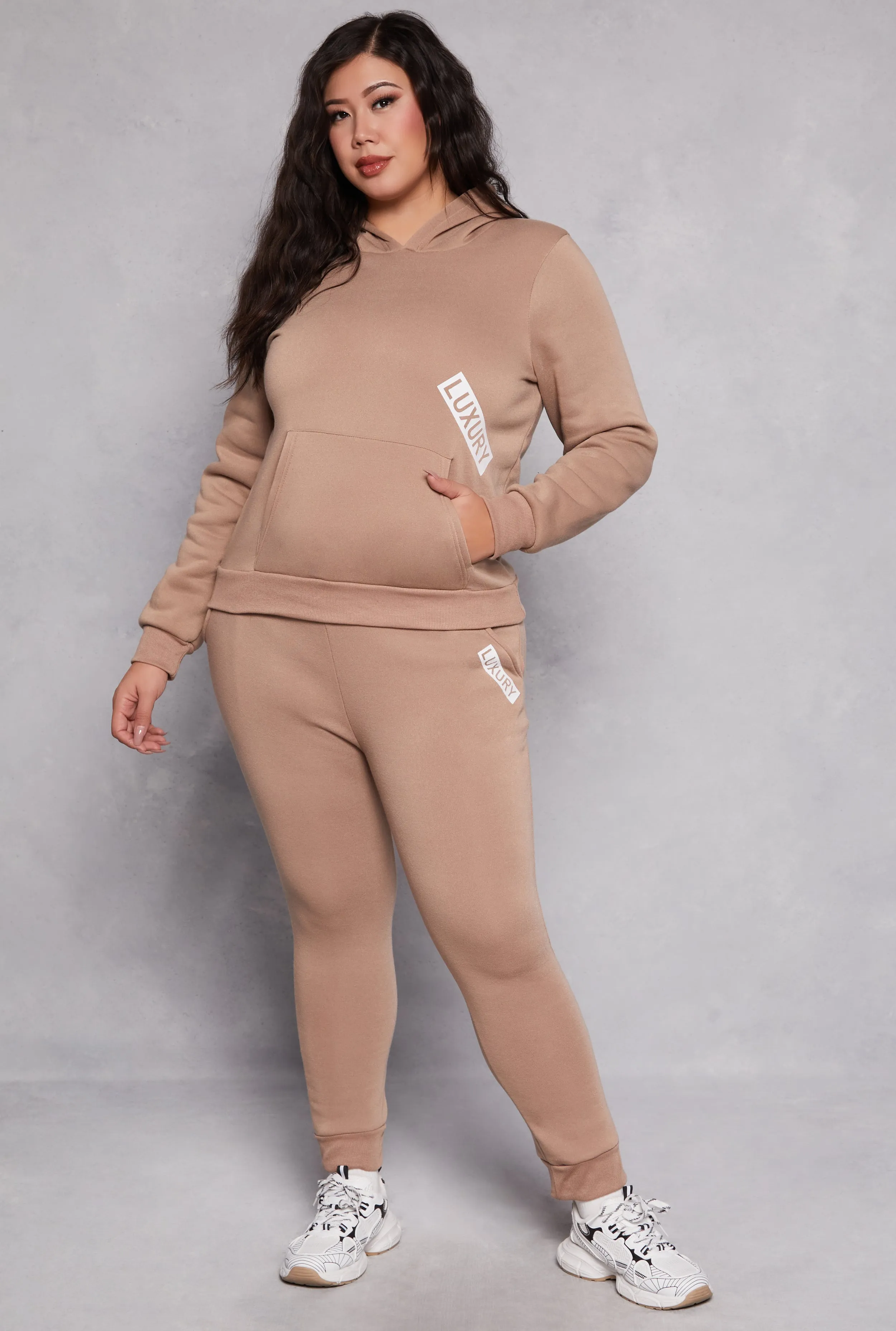 Plus Size Fleece Luxury Graphic Hoodie sold by Rainbow product image thumbnail 2