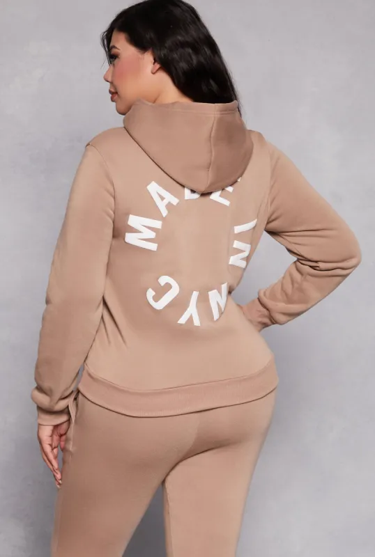 Plus Size Fleece Luxury Graphic Hoodie sold by Rainbow