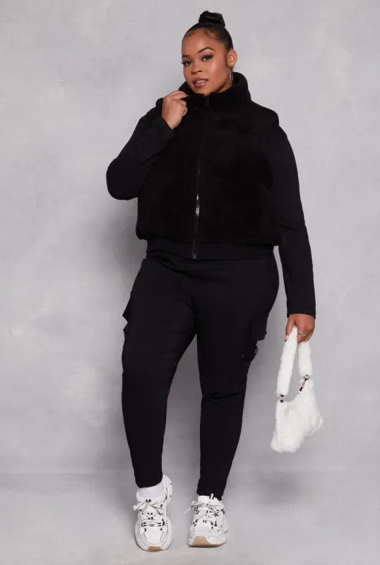 Plus Size Release Buckle Cargo Joggers sold by Rainbow