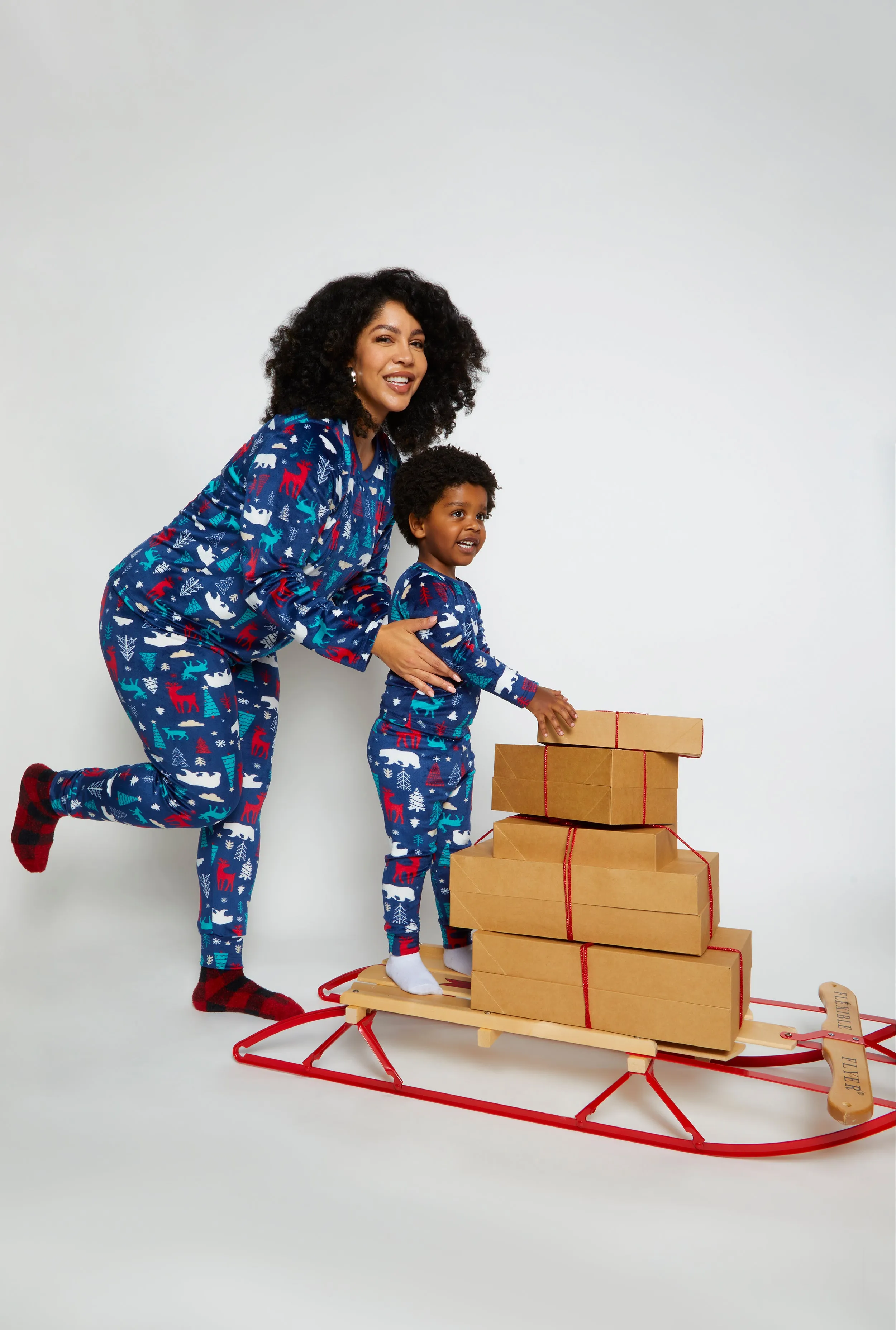 Plus Size Matching Printed Snug Fit Family Pajamas sold by Rainbow product image thumbnail 2