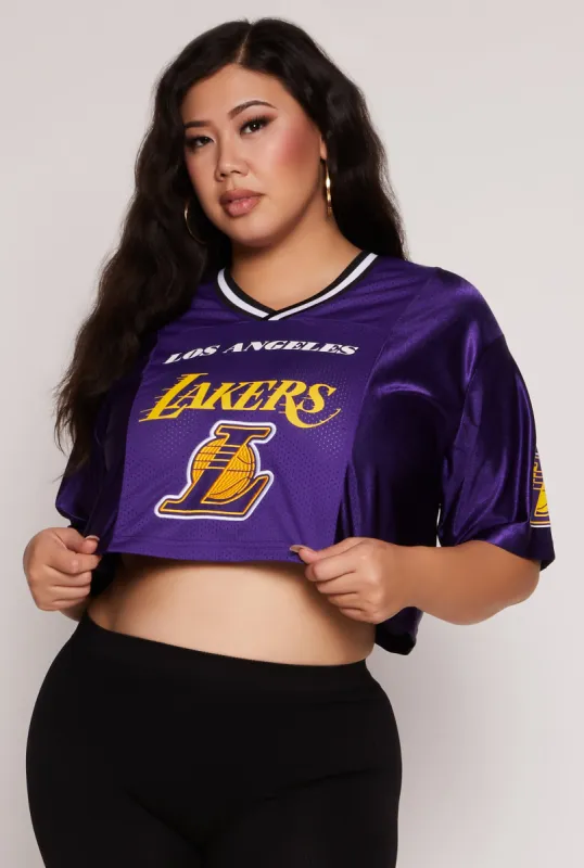 Plus Size NBA Los Angeles Lakers Cropped Jersey sold by Rainbow