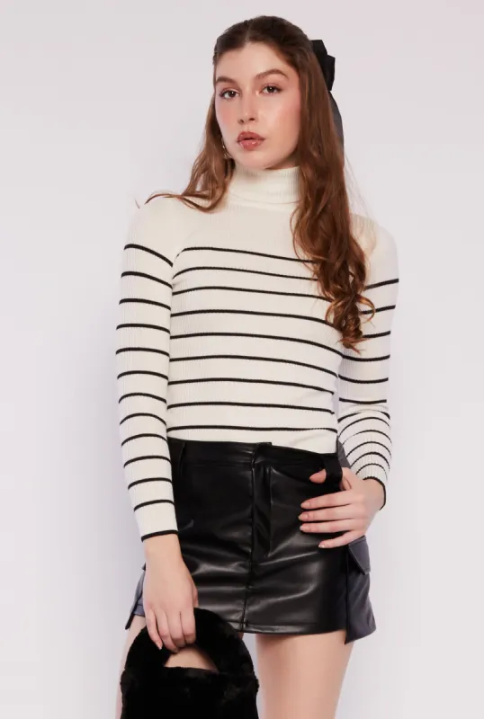Striped Turtleneck Sweater sold by Rainbow