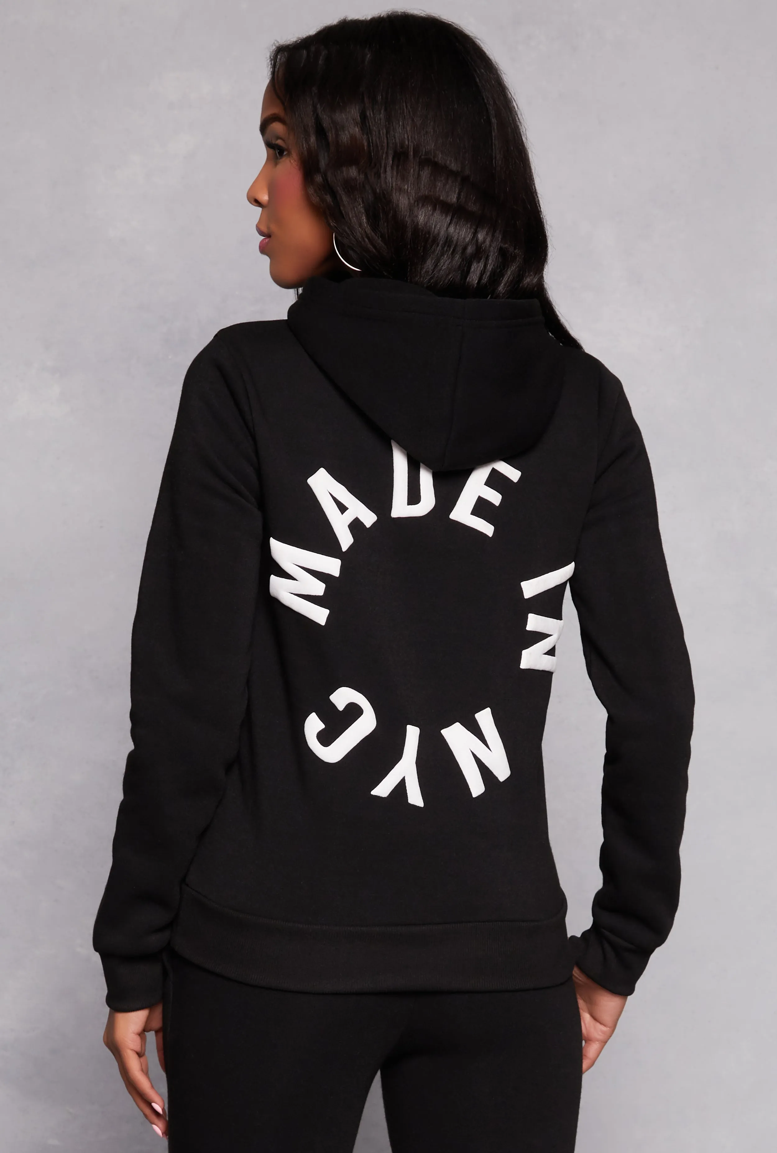 Made In NYC Graphic Back Hooded Sweatshirt sold by Rainbow product image thumbnail 3