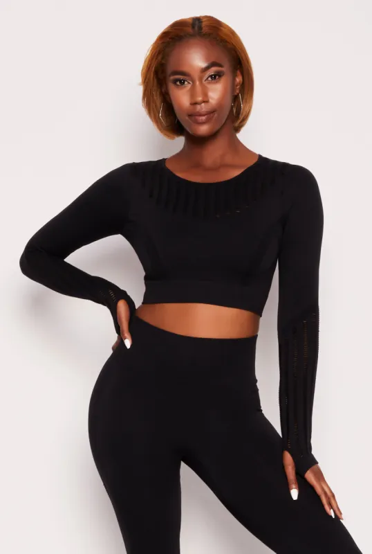 Seamless Laser Cut Active Top sold by Rainbow