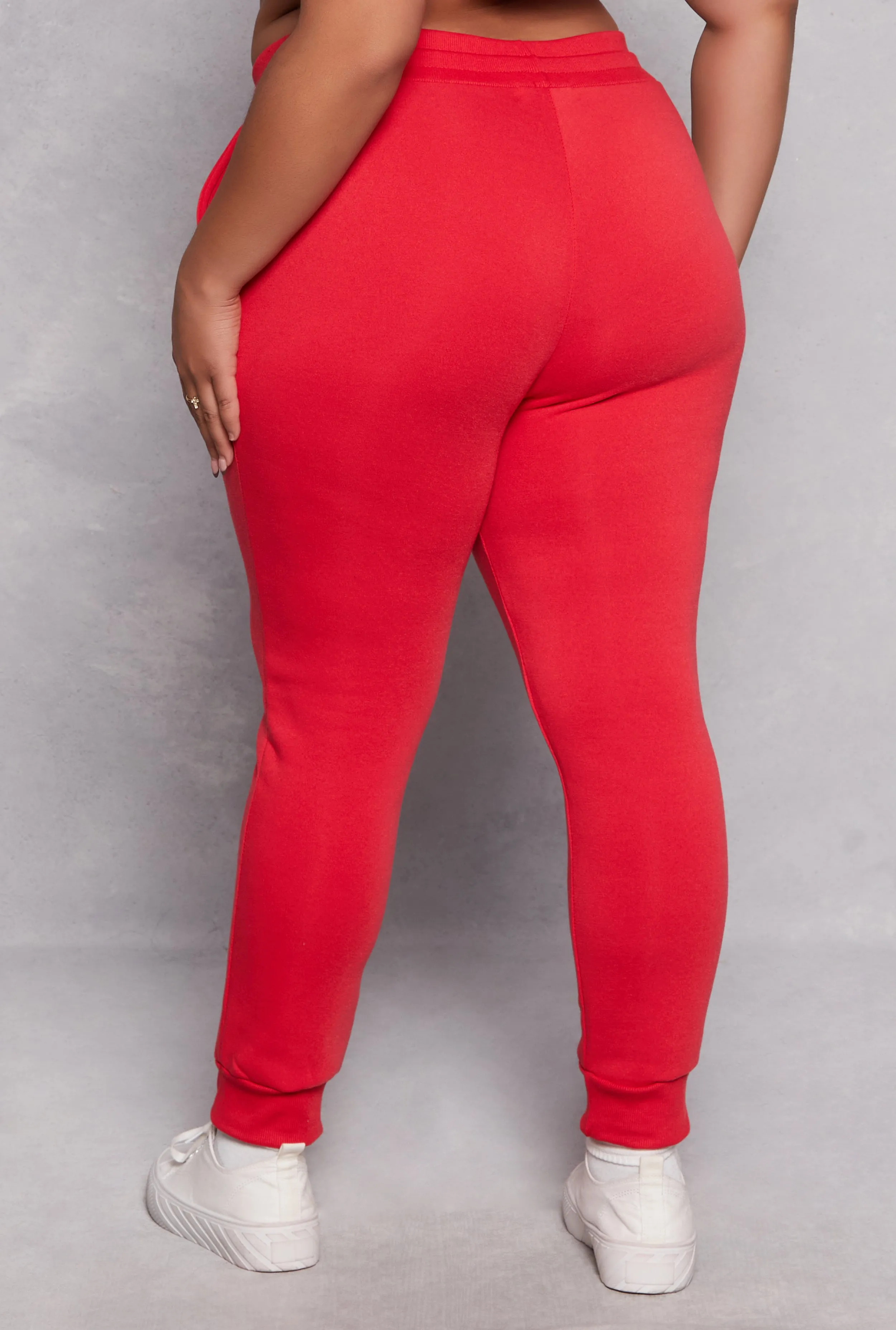 Plus Size Fleece Luxury Graphic Drawstring Joggers sold by Rainbow product image thumbnail 3