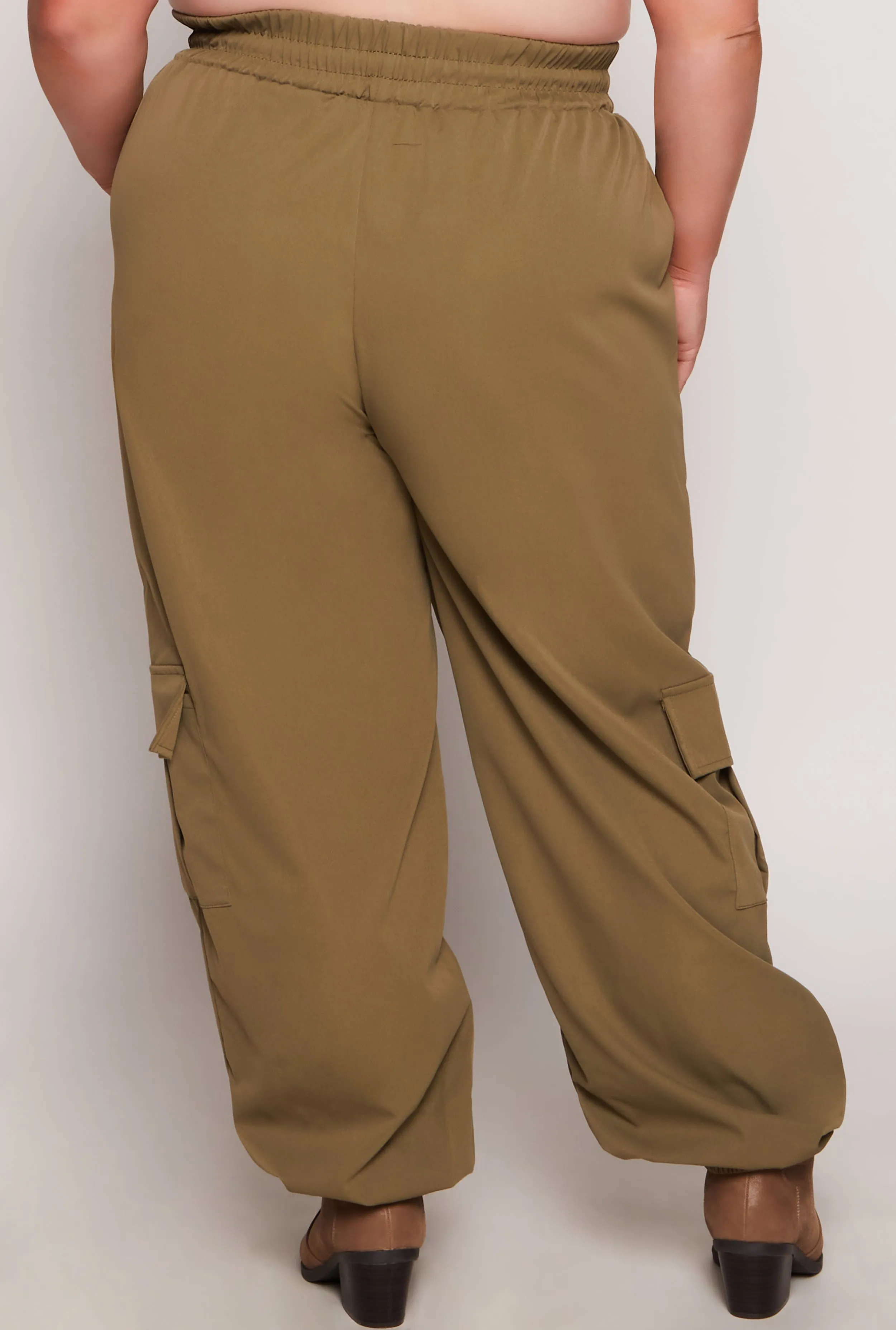 Plus Size Poplin Cargo Pocket Joggers sold by Rainbow product image thumbnail 3