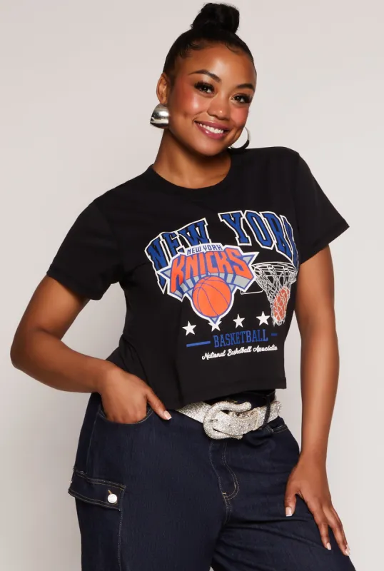 Plus Size NBA New York Knicks Crop Top sold by Rainbow