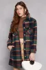 Spoon Jeans Brushed Knit Plaid Long Shacket sold by Rainbow
