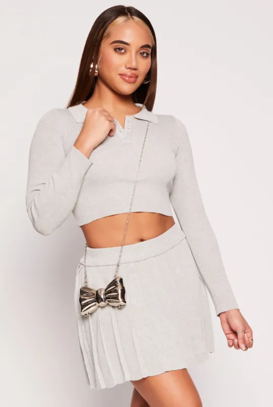 Daisy Long Sleeve Cropped Polo Shirt sold by Rainbow