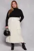 Plus Size Scuba Drawstring Maxi Skirt sold by Rainbow