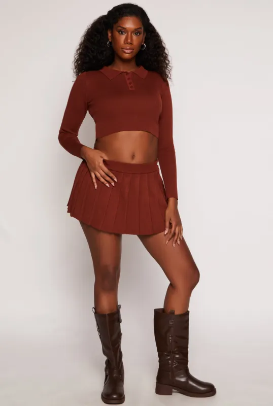 Daisy High Waisted Pleated Mini Skirt sold by Rainbow