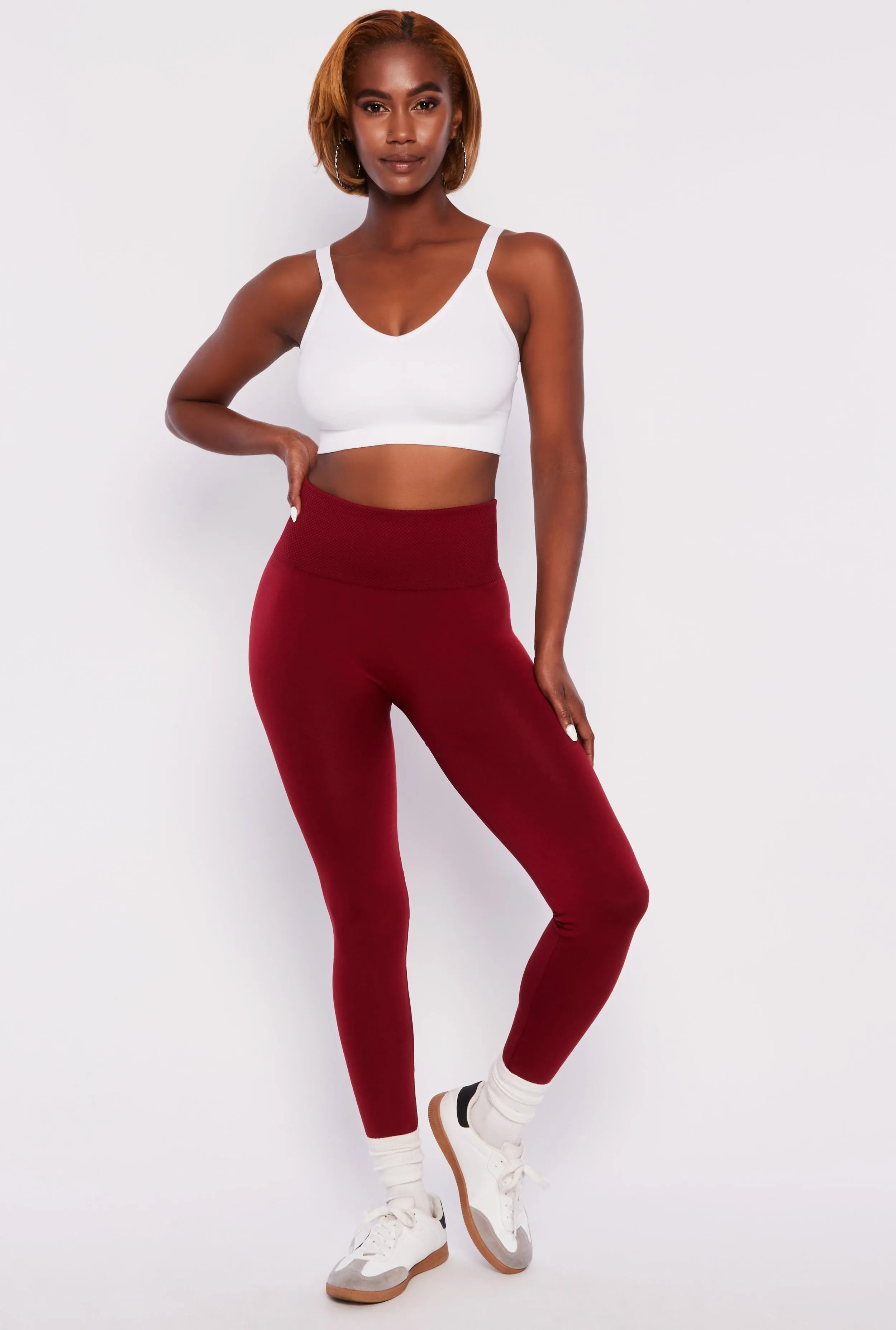 Fleece Lined High Waist Leggings sold by Rainbow