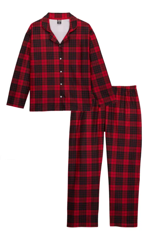 Plus Size Matching Buffalo Plaid Family Pajamas made by Rainbow