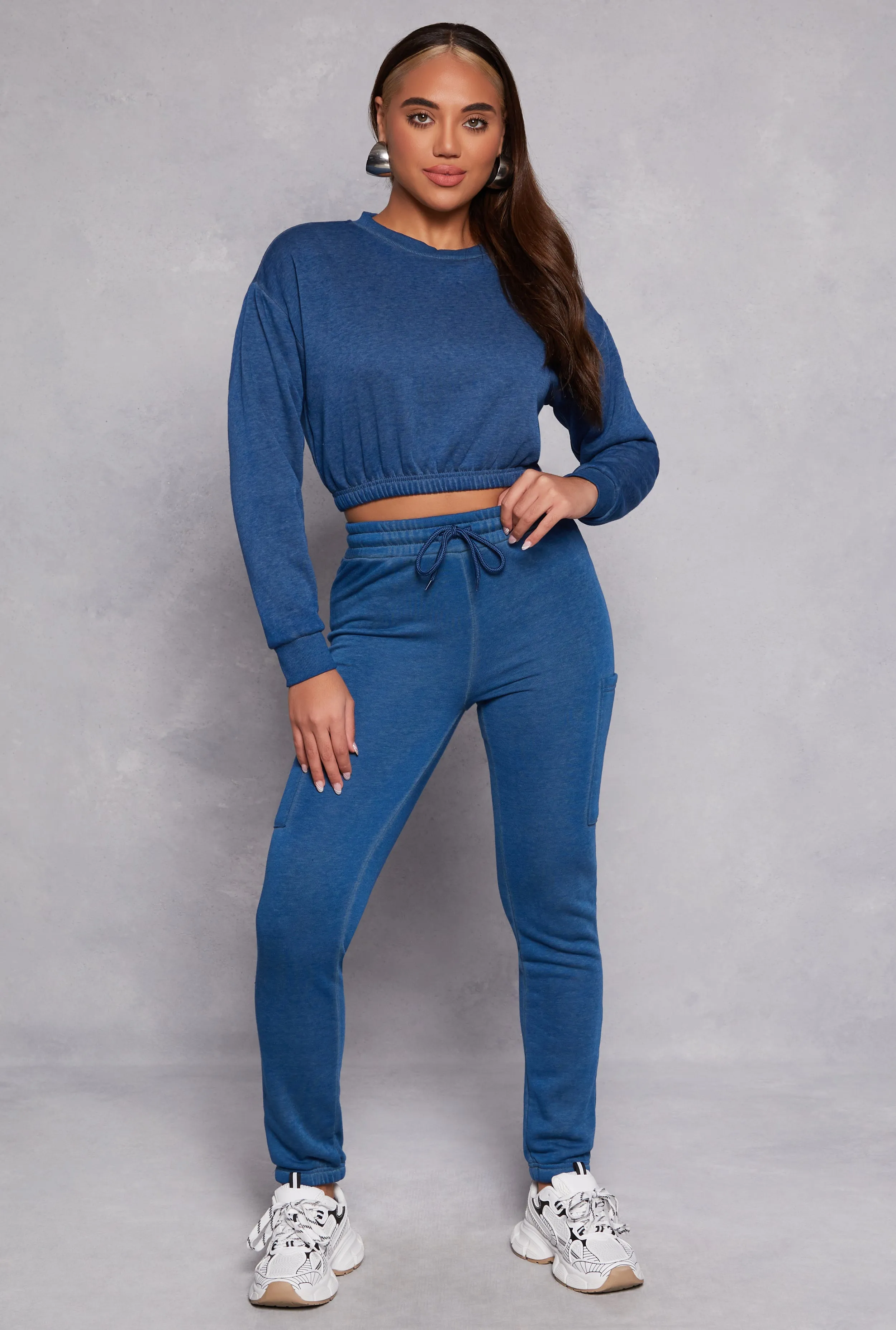 Elastic Waist Cropped Sweatshirt sold by Rainbow product image thumbnail 2