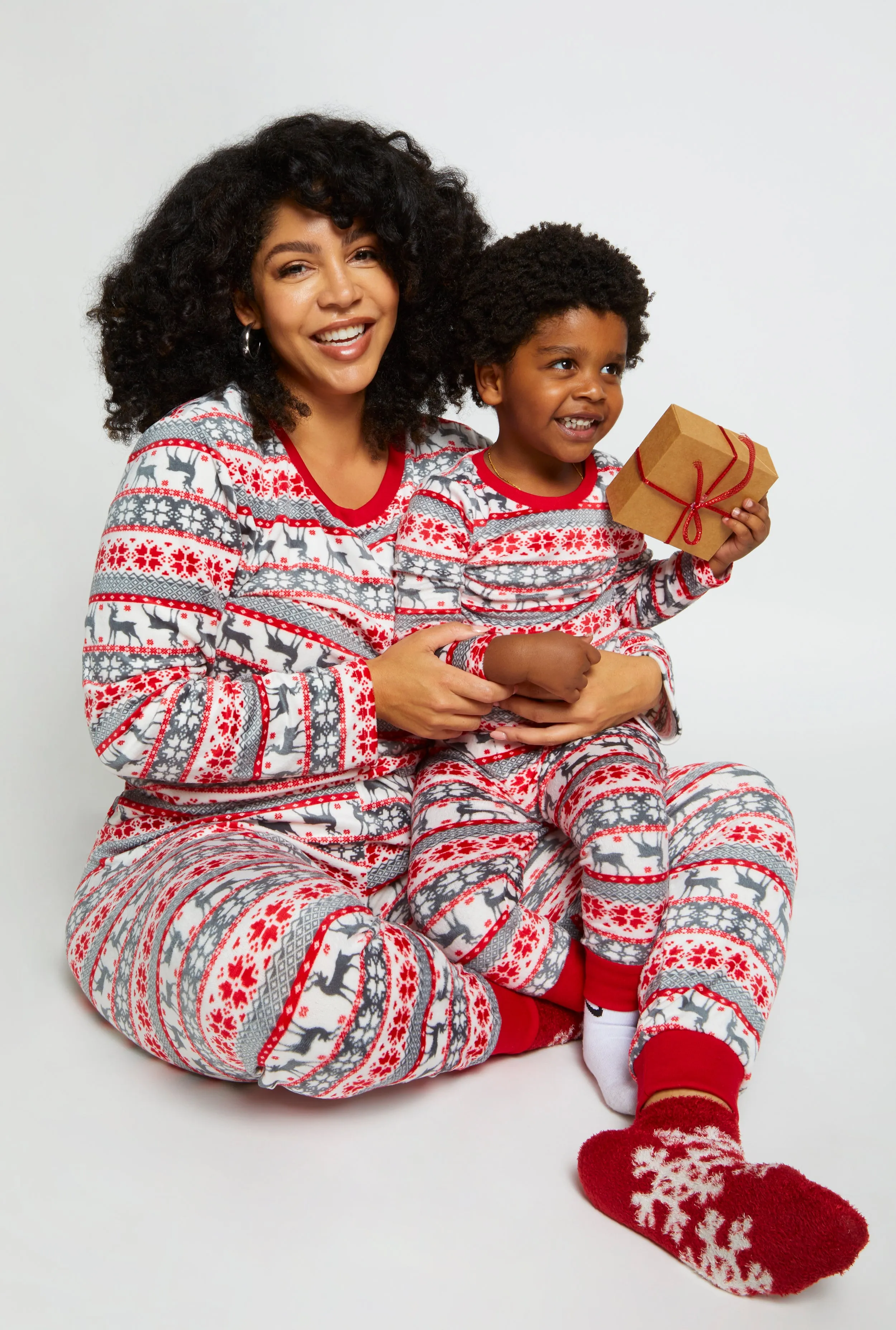 Plus Size Matching Reindeer Fair Isle Snug Fit Family Pajamas sold by Rainbow product image thumbnail 2