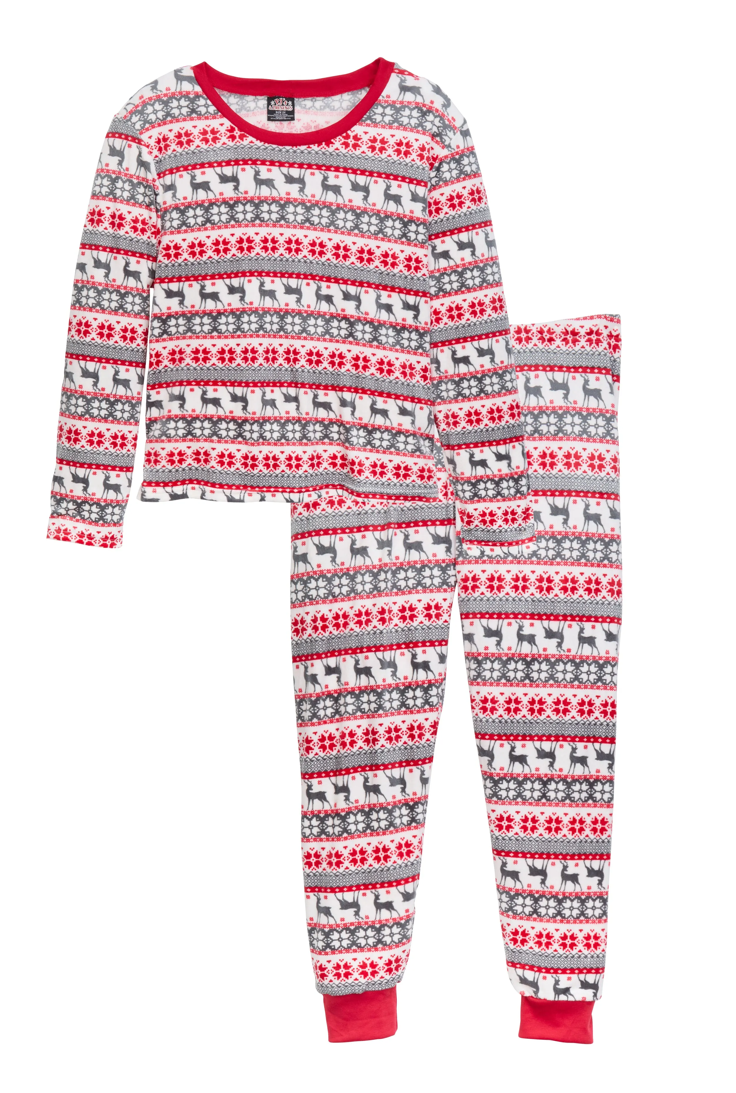 Plus Size Matching Reindeer Fair Isle Snug Fit Family Pajamas sold by Rainbow product image thumbnail 3