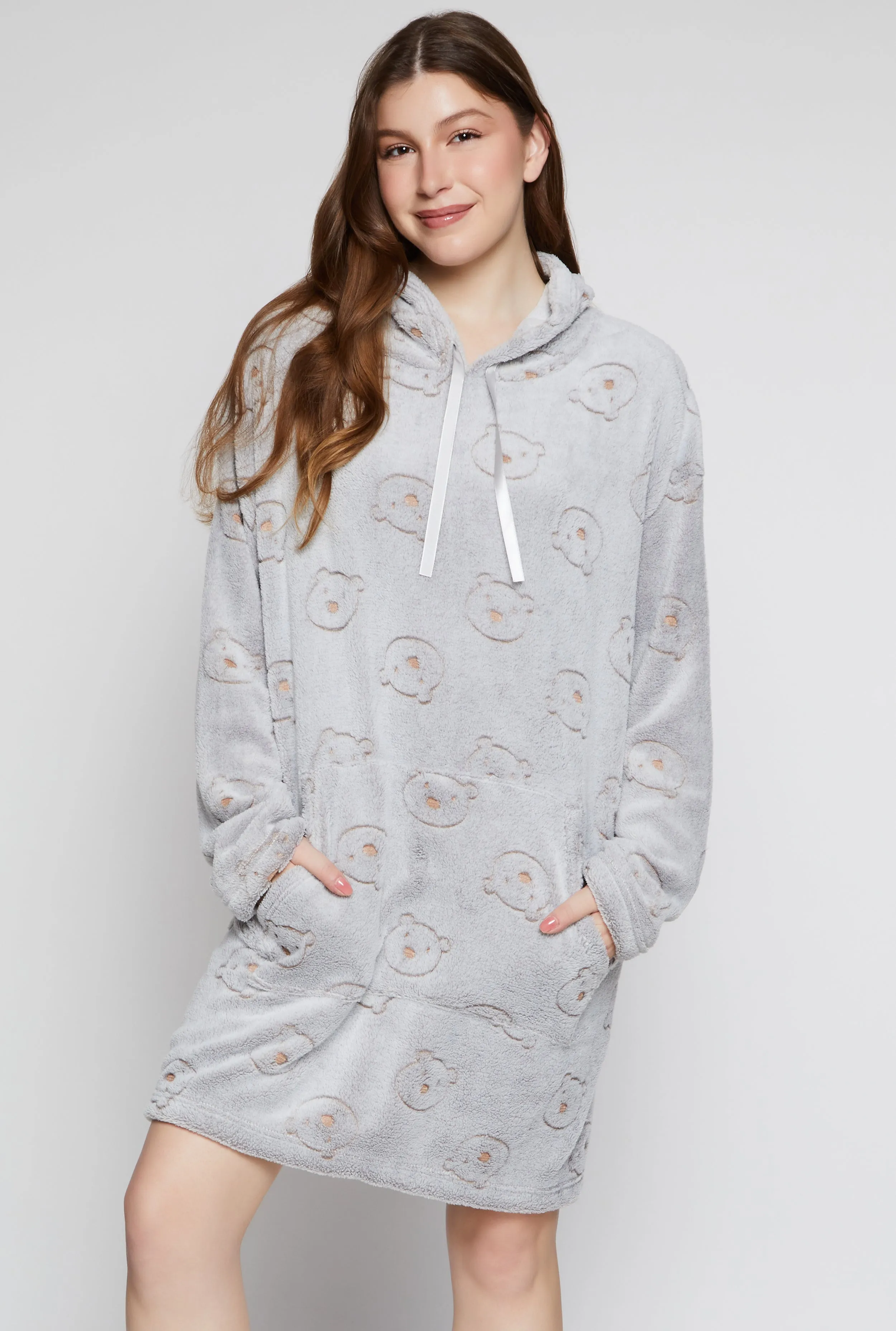 Bear Print Blanket Hoodie sold by Rainbow