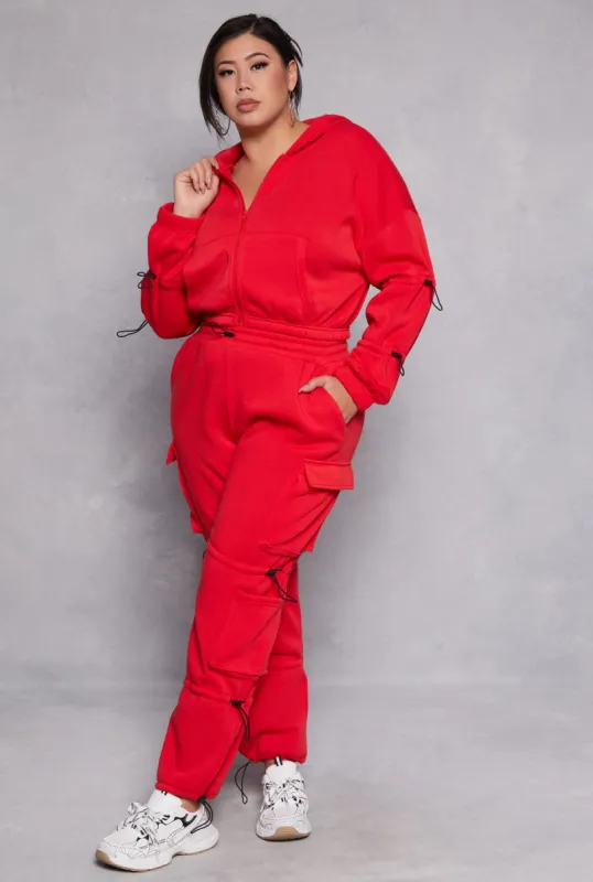 Plus Size Toggle Drawstring Detail Sweatpants sold by Rainbow