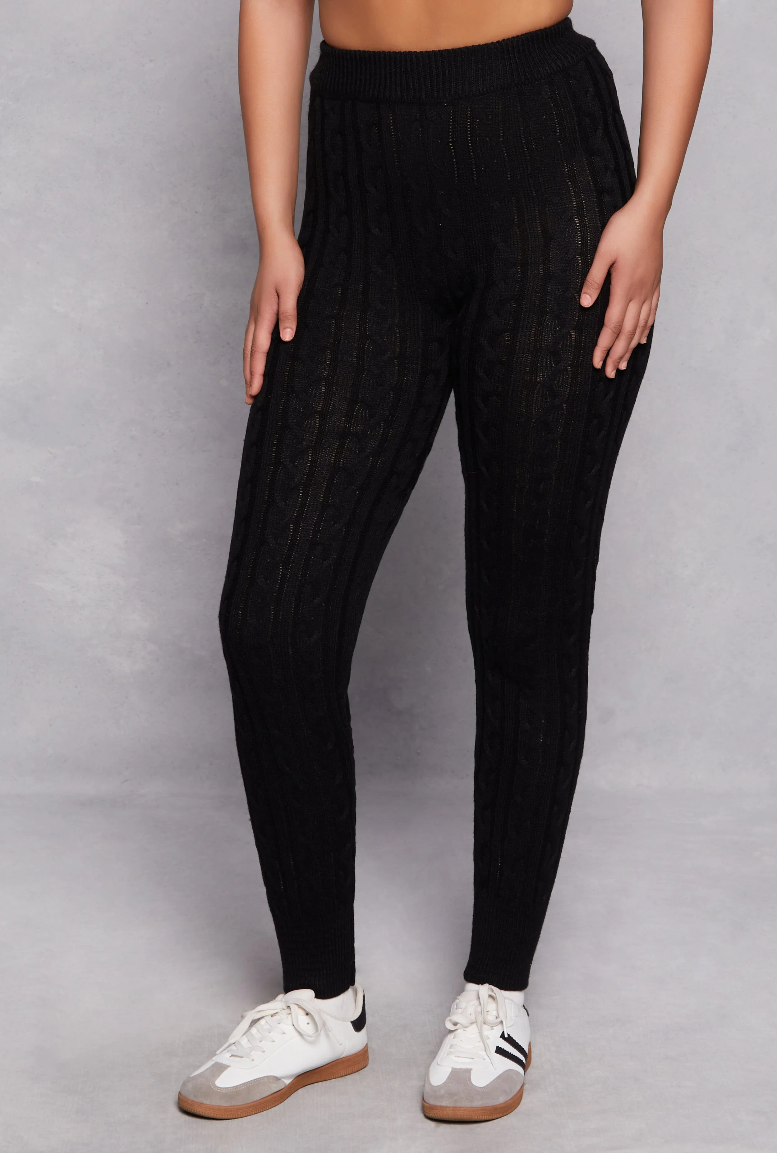Cable Knit High Waisted Joggers sold by Rainbow product image thumbnail 2
