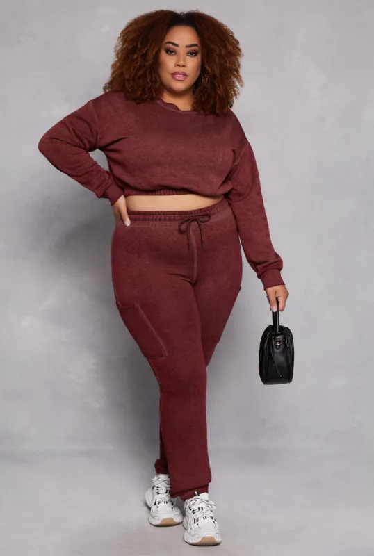 Plus Size Fleece Drawstring Sweatpants sold by Rainbow