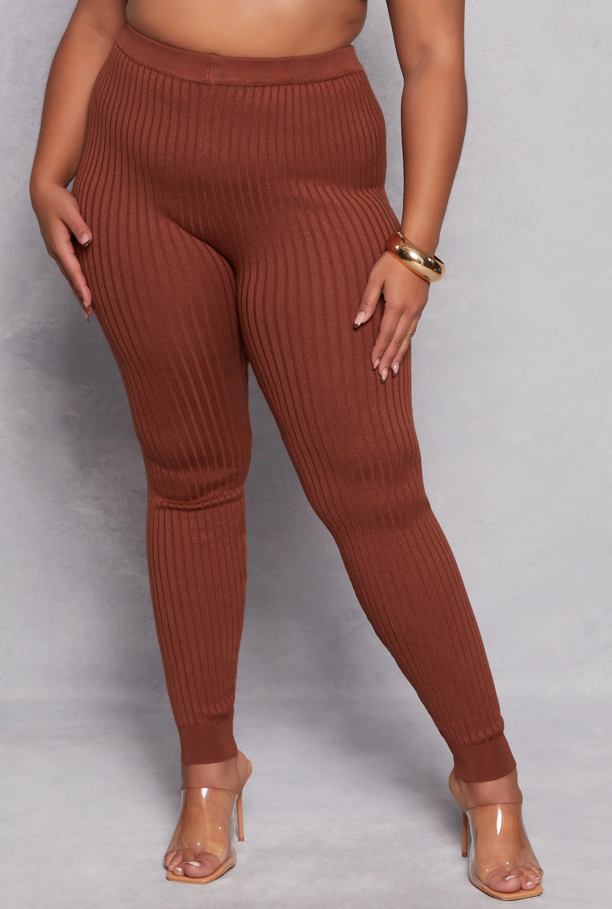 Plus Size Daisy Ribbed Knit Leggings sold by Rainbow product image thumbnail 2
