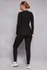 Ribbed Knit Zip Front Long Sleeve Catsuit sold by Rainbow