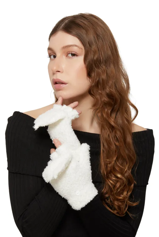 Eyelash Knit Convertible Fingerless Mittens sold by Rainbow