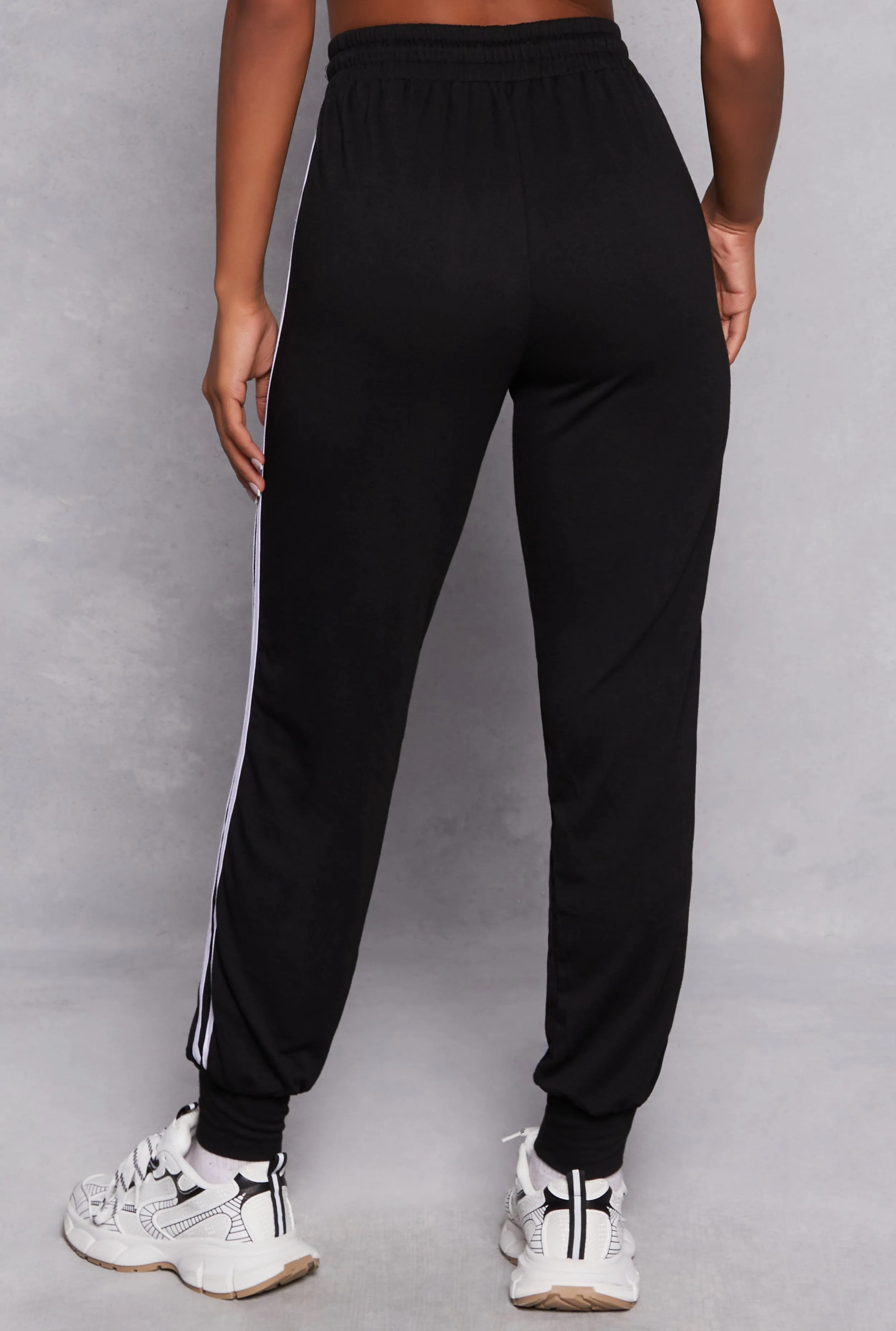 French Terry Varsity Stripe Drawstring Joggers sold by Rainbow product image thumbnail 3