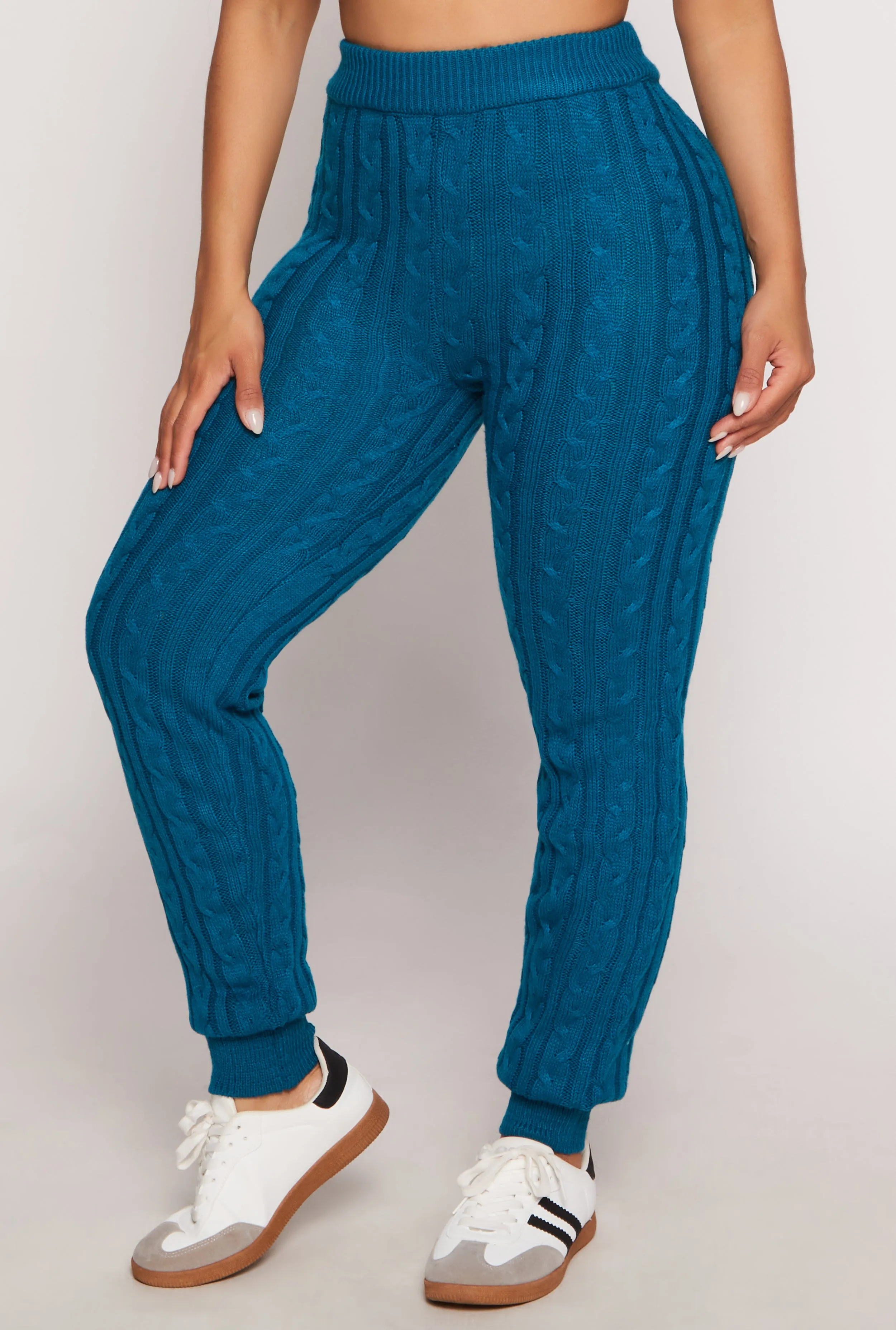 Cable Knit High Waisted Joggers sold by Rainbow product image thumbnail 2
