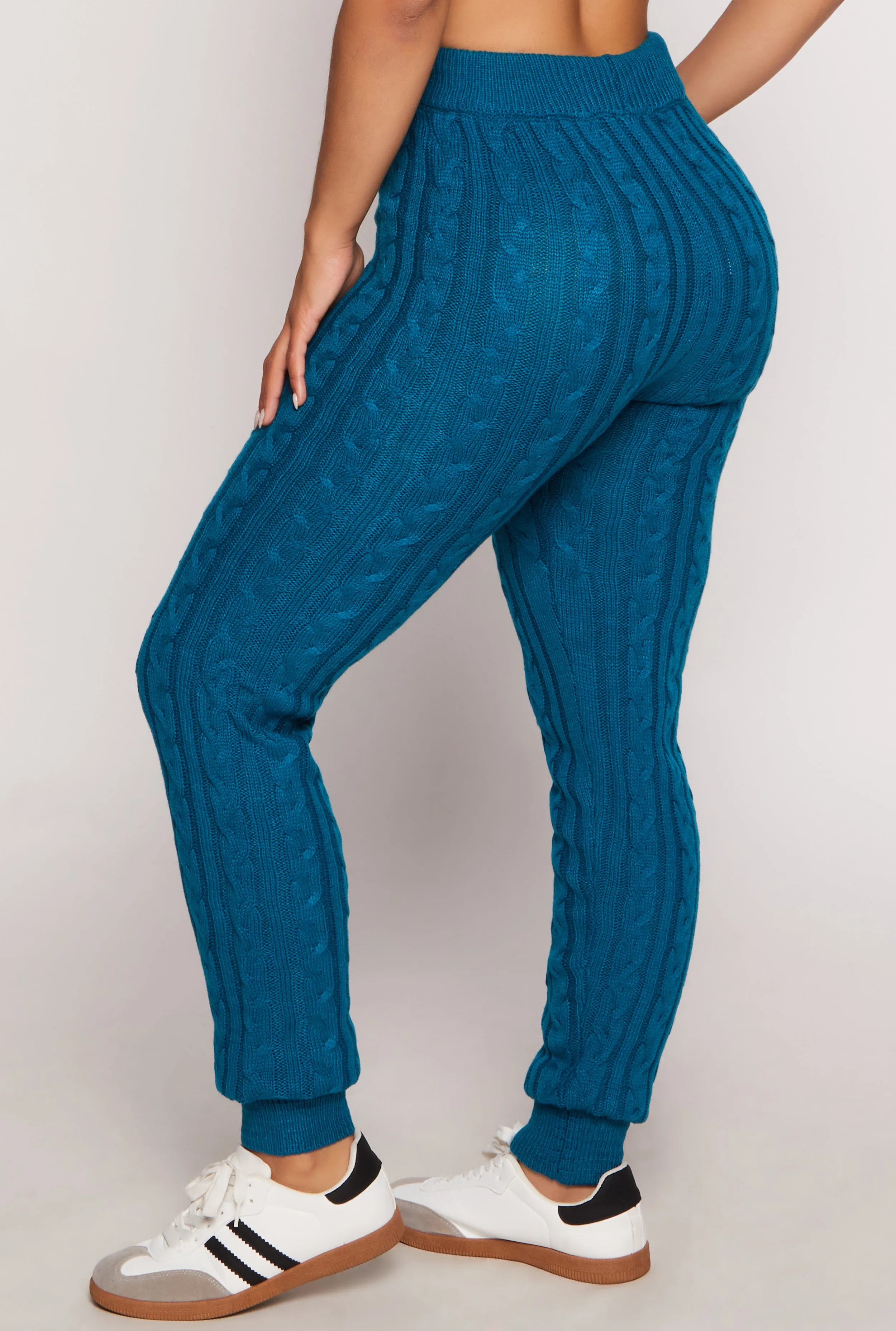 Cable Knit High Waisted Joggers sold by Rainbow product image thumbnail 3