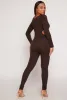Ribbed Knit Cut Out Side Catsuit sold by Rainbow