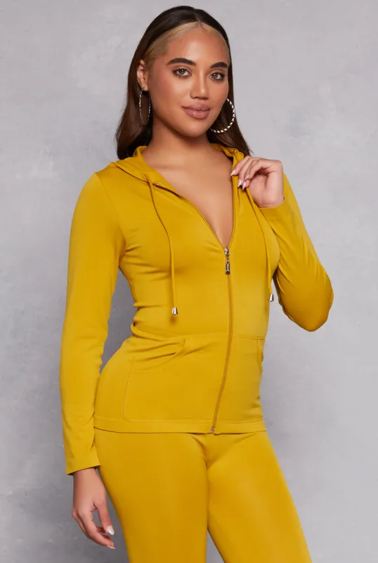 Seamless Zip Front Hooded Top sold by Rainbow