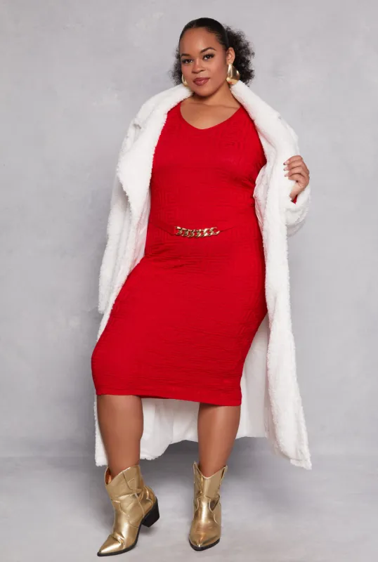 Plus Size Sherpa Teddy Coat sold by Rainbow