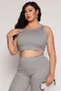 Plus Size Daisy Ribbed Knit Tank Top sold by Rainbow