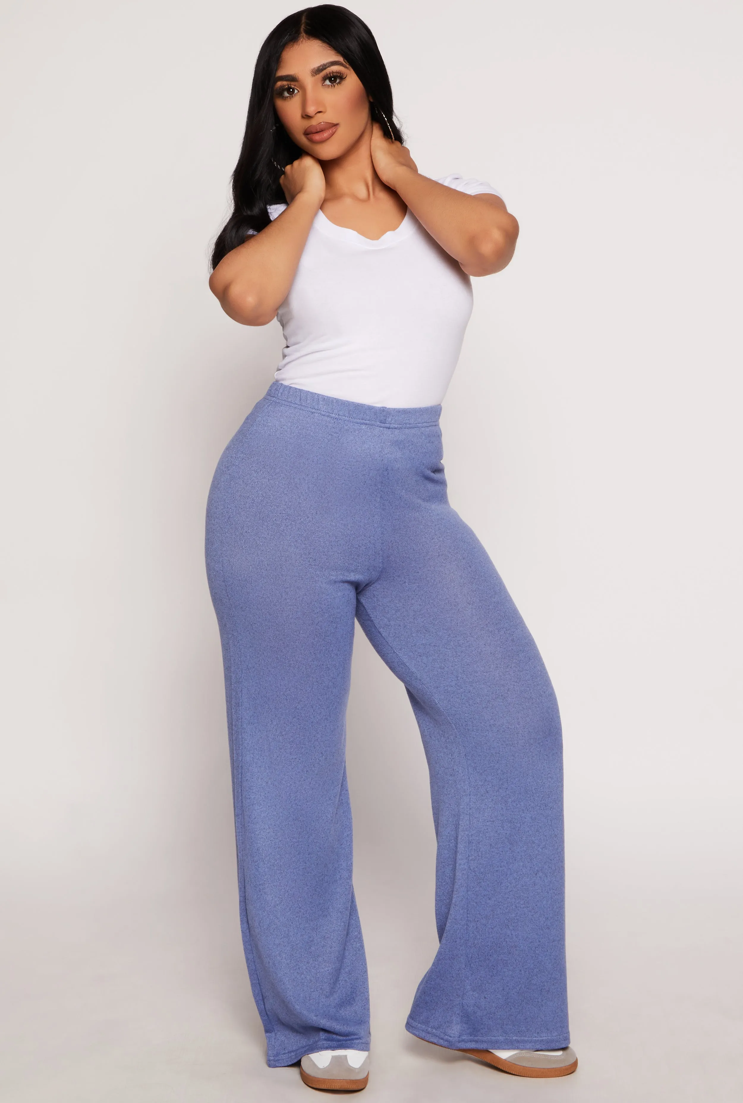 Brushed Knit Wide Leg Sweatpants sold by Rainbow
