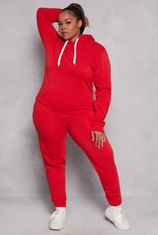Plus Size Fleece High Waisted Sweatpants sold by Rainbow