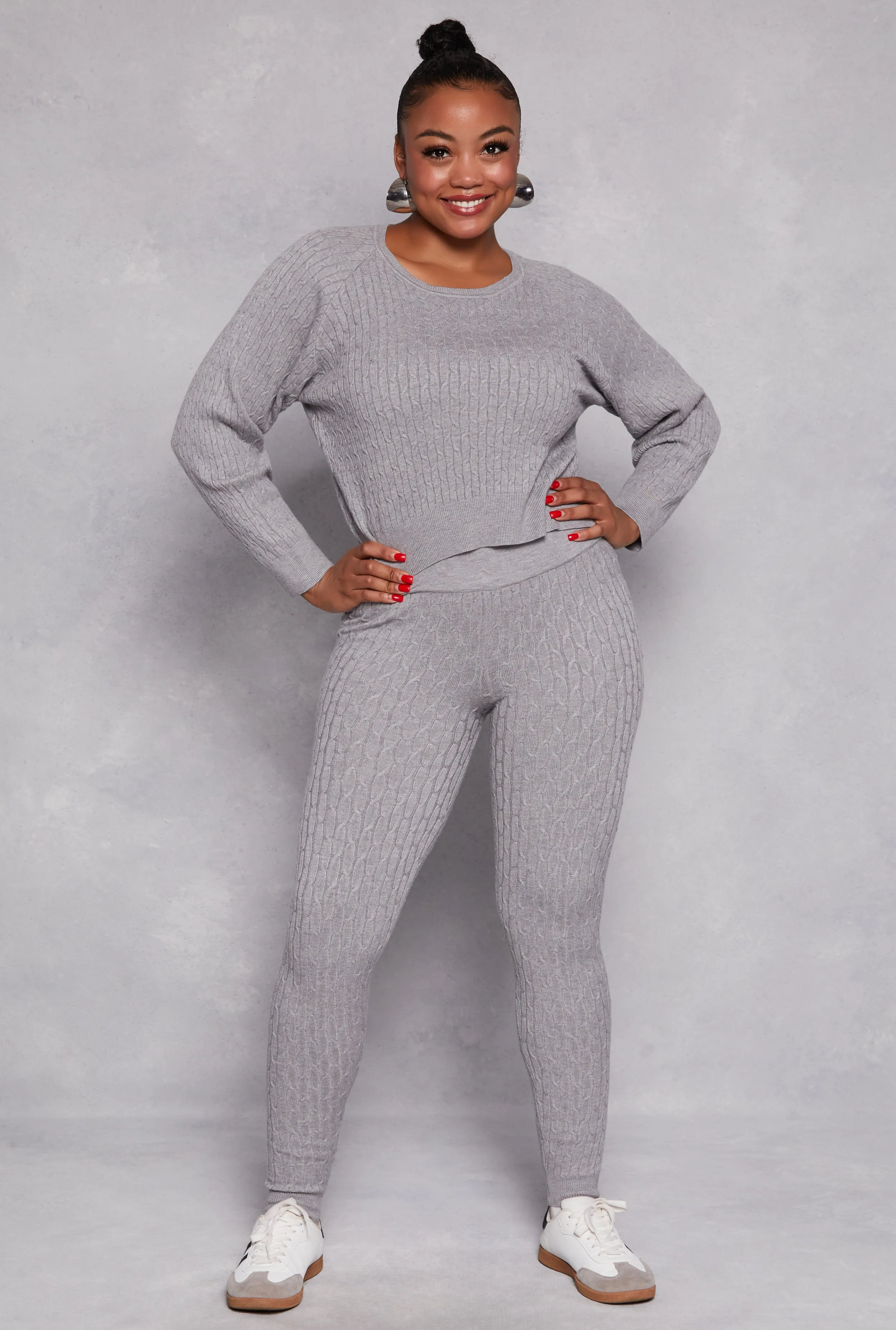 Plus Size Daisy Cable Knit Sweater sold by Rainbow product image thumbnail 2