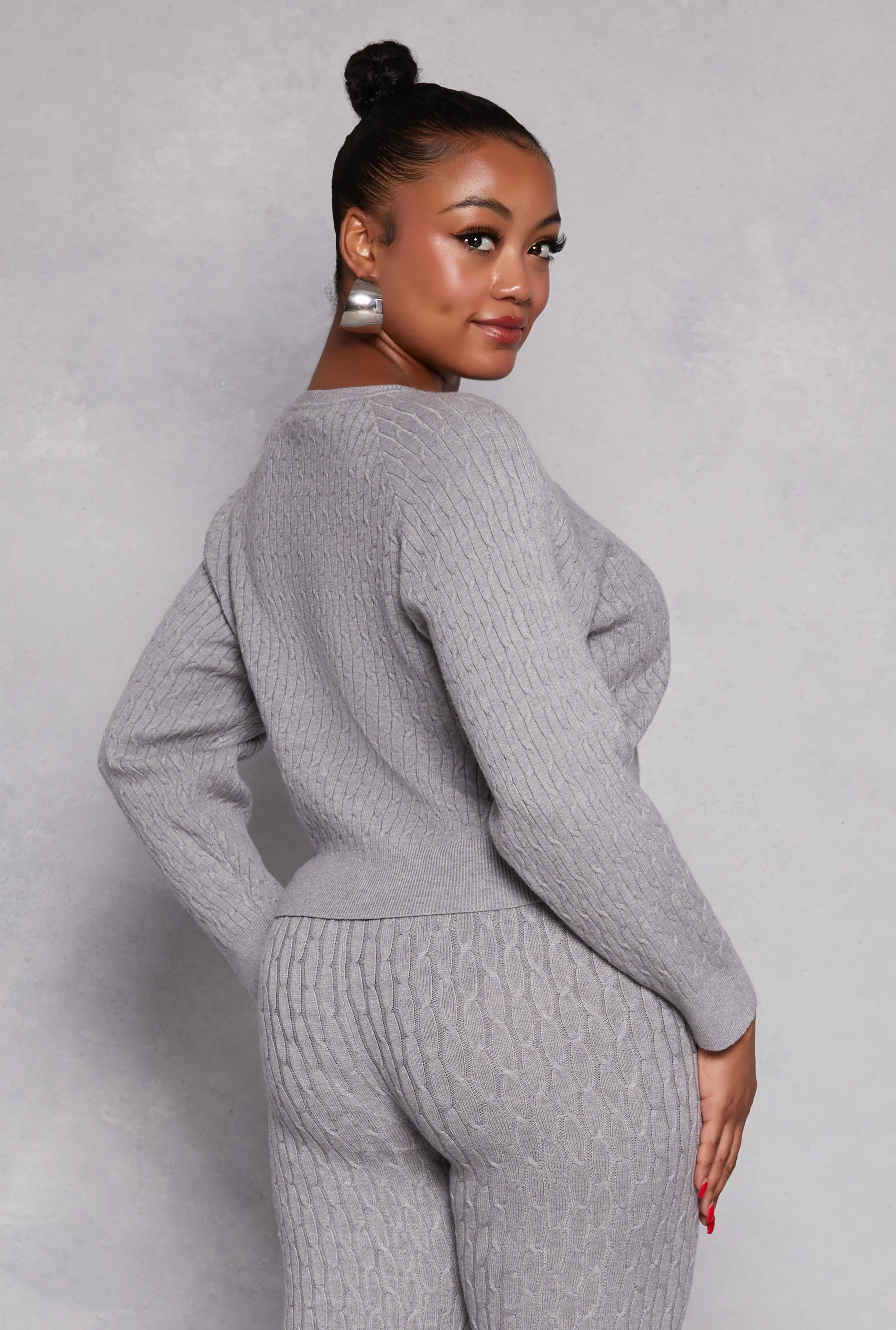 Plus Size Daisy Cable Knit Sweater sold by Rainbow product image thumbnail 3