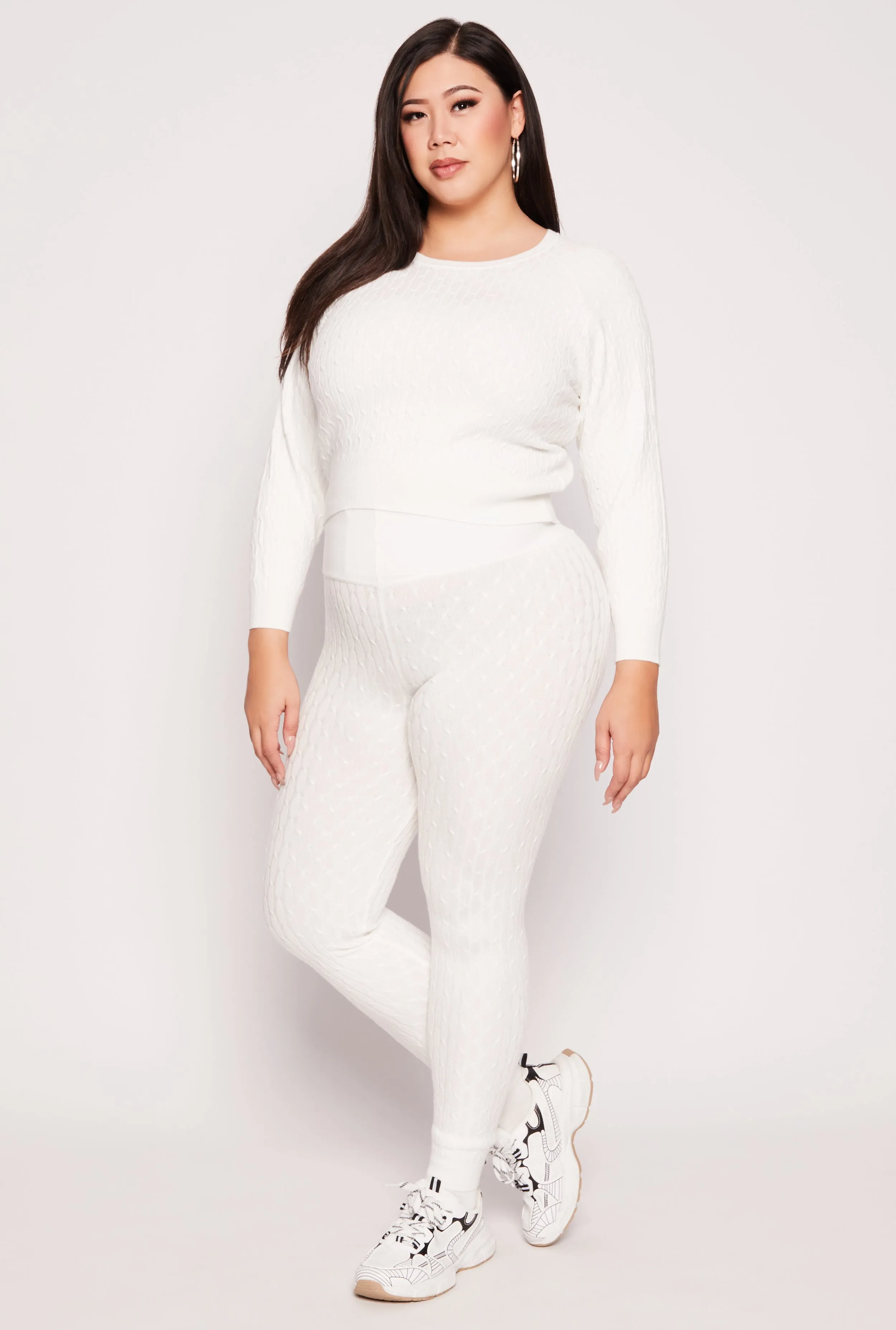 Plus Size Daisy Cable Knit Sweater sold by Rainbow product image thumbnail 2