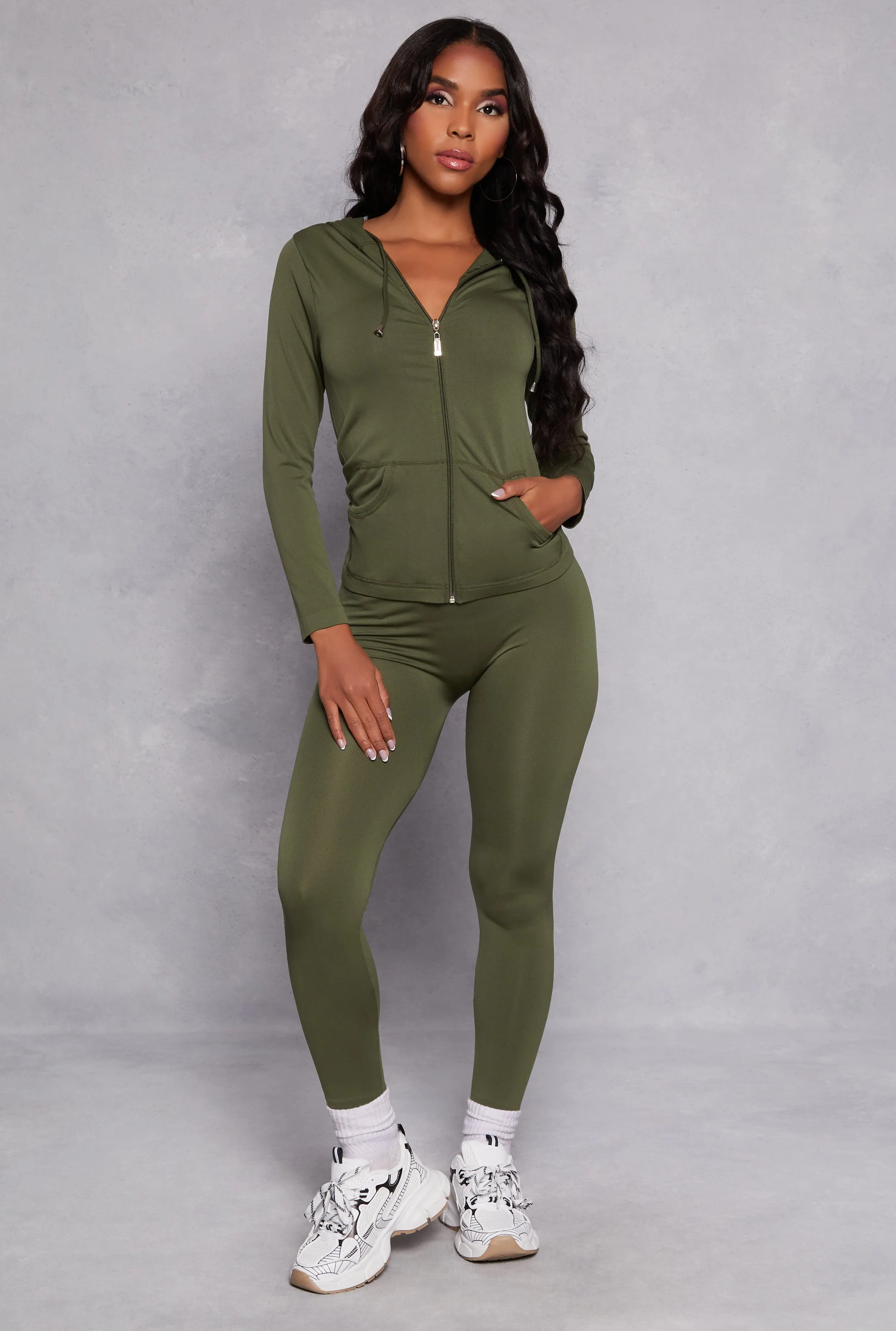 Seamless Zip Front Hooded Top sold by Rainbow product image thumbnail 2