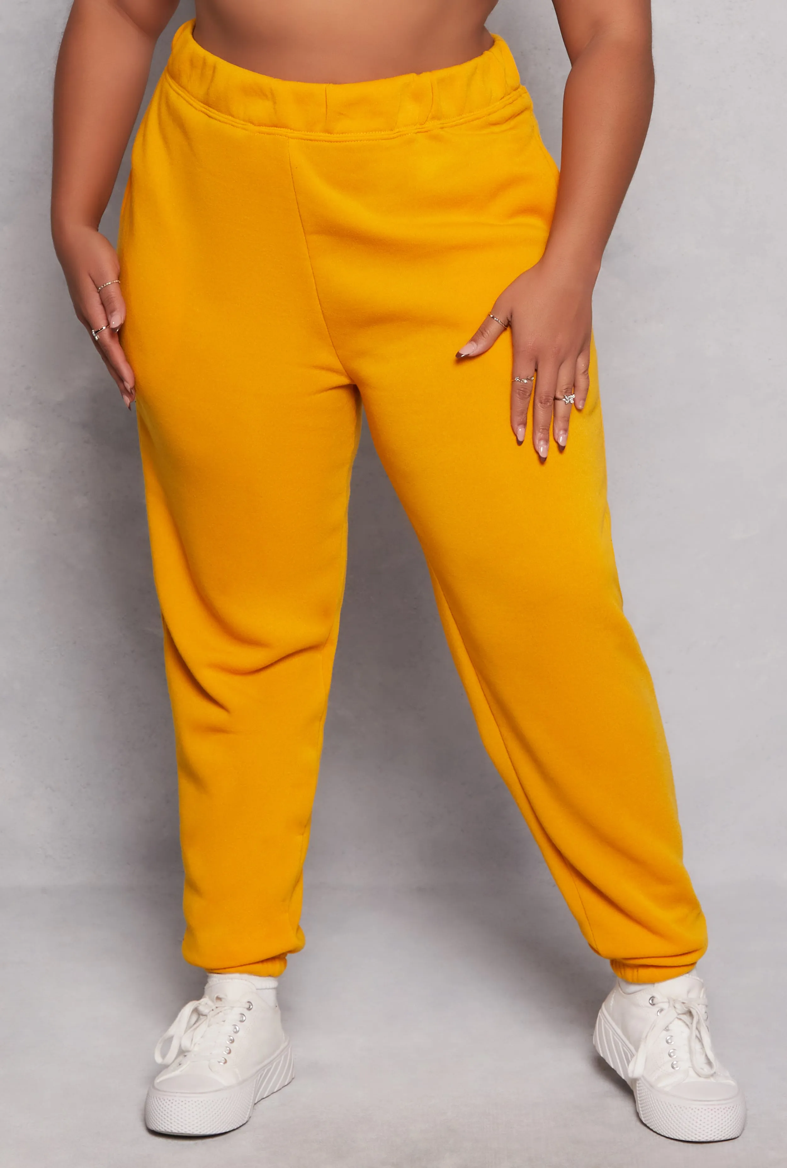 Plus Size Fleece High Waisted Sweatpants sold by Rainbow product image thumbnail 2
