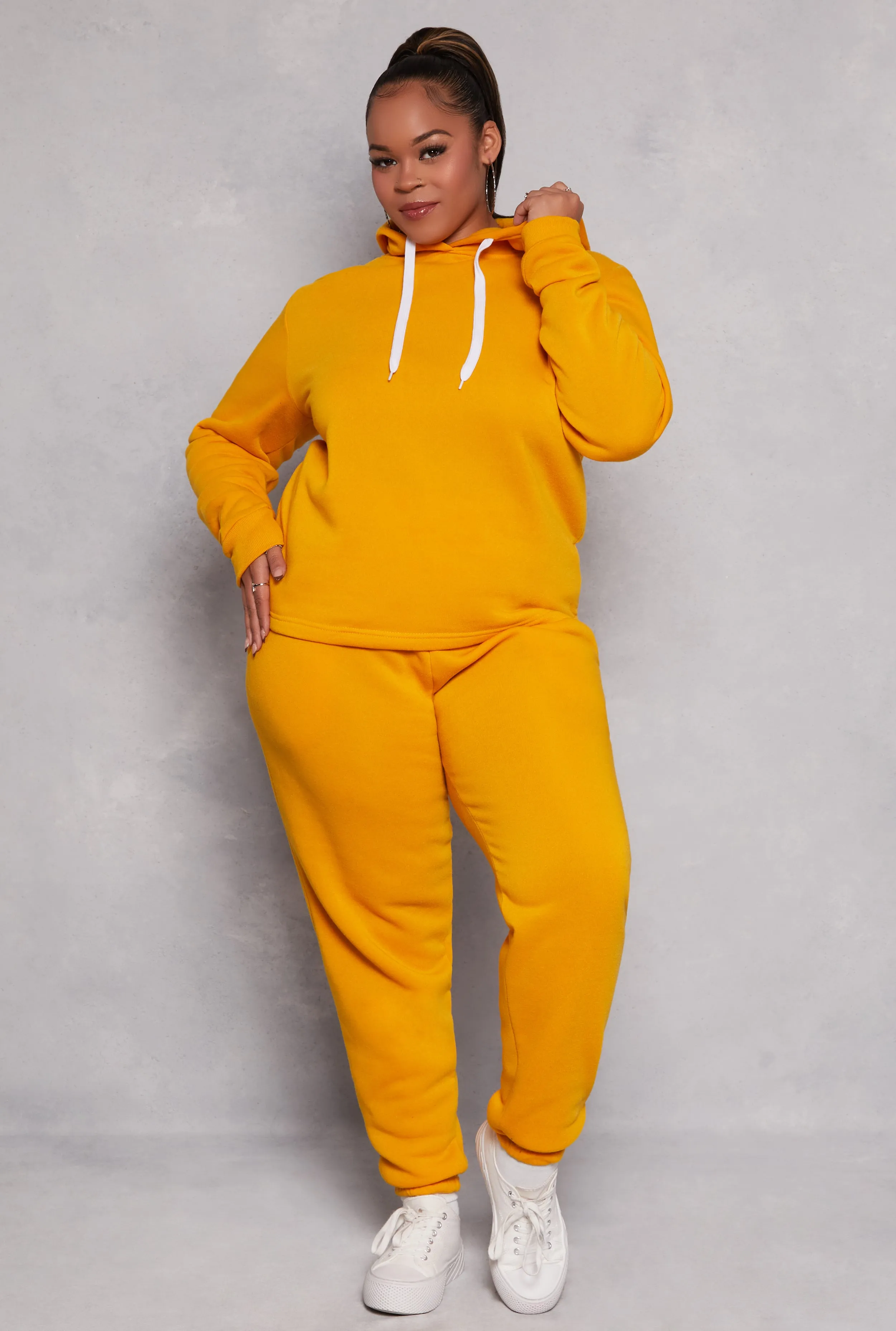 Plus Size Fleece High Waisted Sweatpants sold by Rainbow