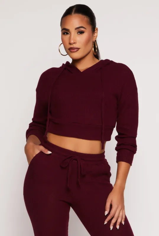 Daisy Drawstring Hooded Crop Top sold by Rainbow