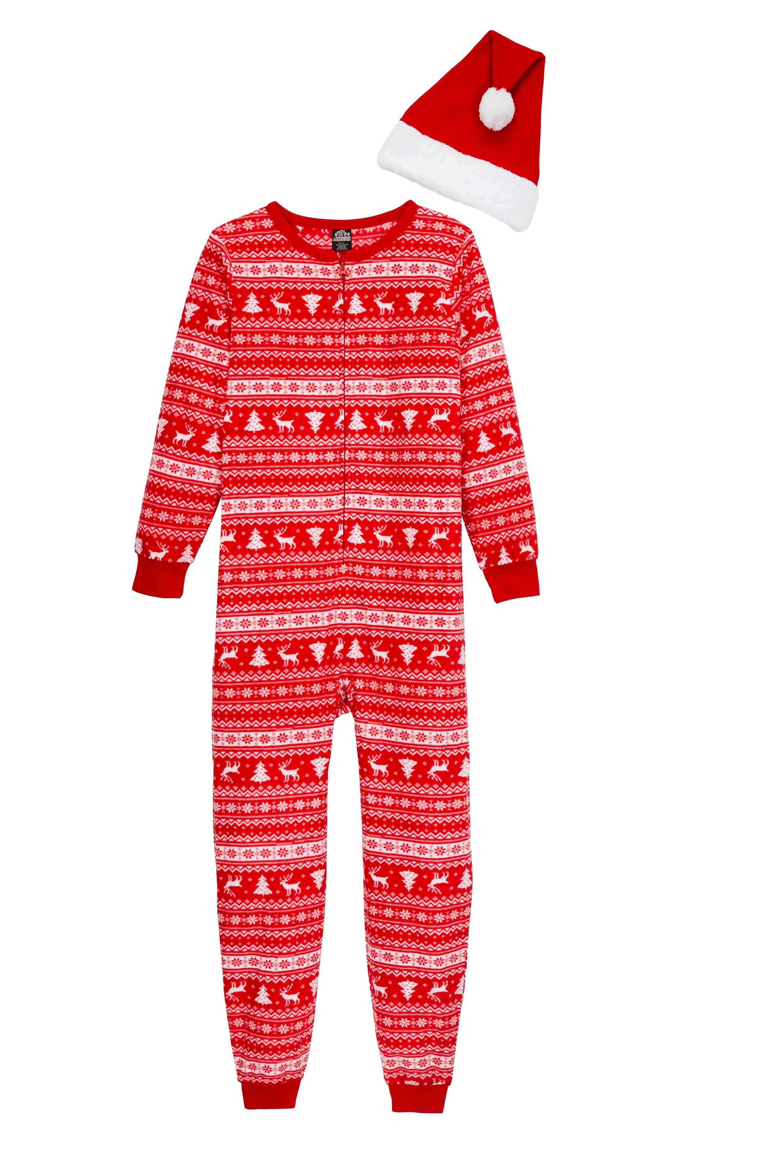 Womens Matching Santa Fair Isle Onesie Family Pajamas sold by Rainbow product image thumbnail 3