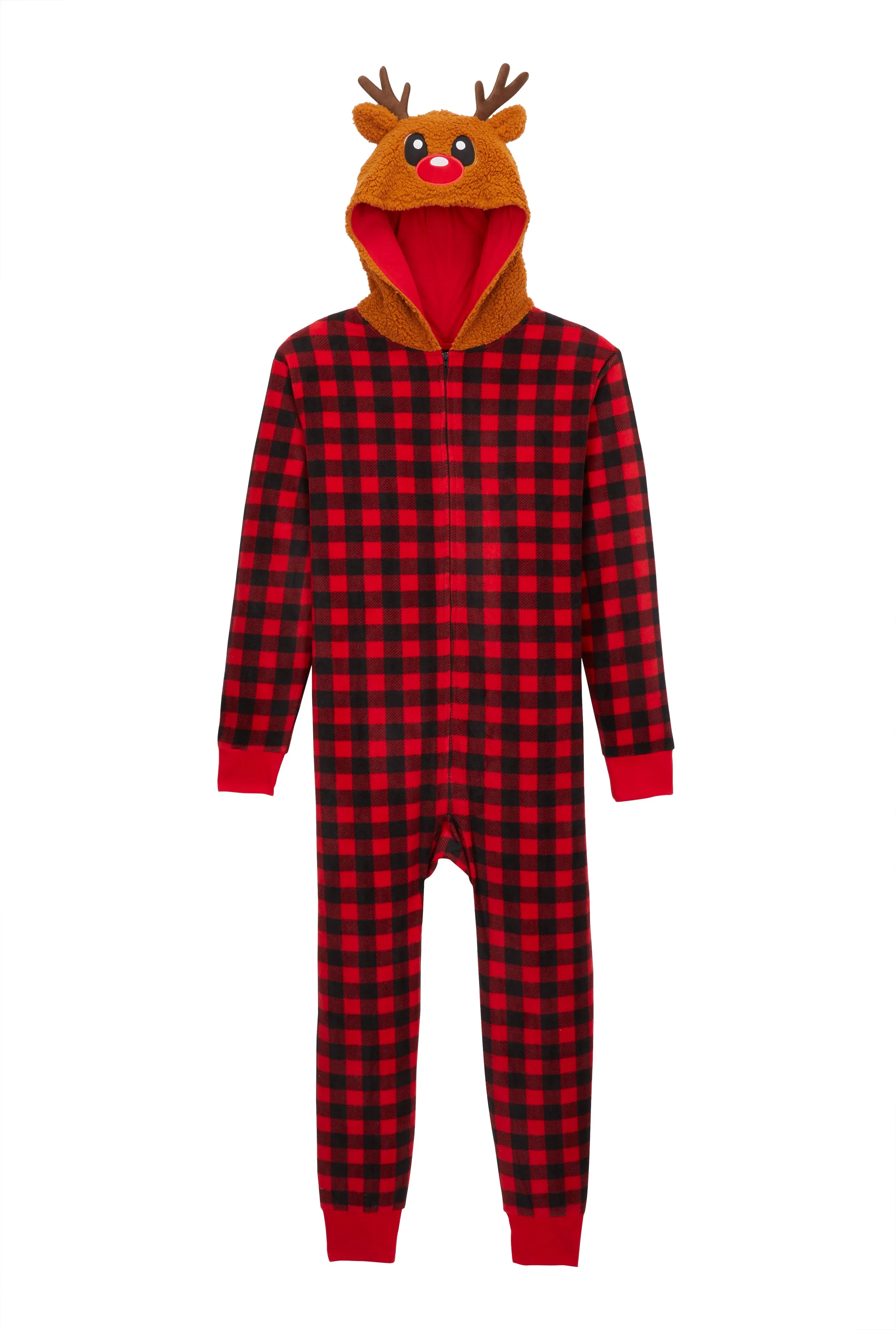 Mens Matching Reindeer Fleece Onesie Family Pajamas sold by Rainbow product image thumbnail 3