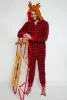 Mens Matching Reindeer Fleece Onesie Family Pajamas sold by Rainbow