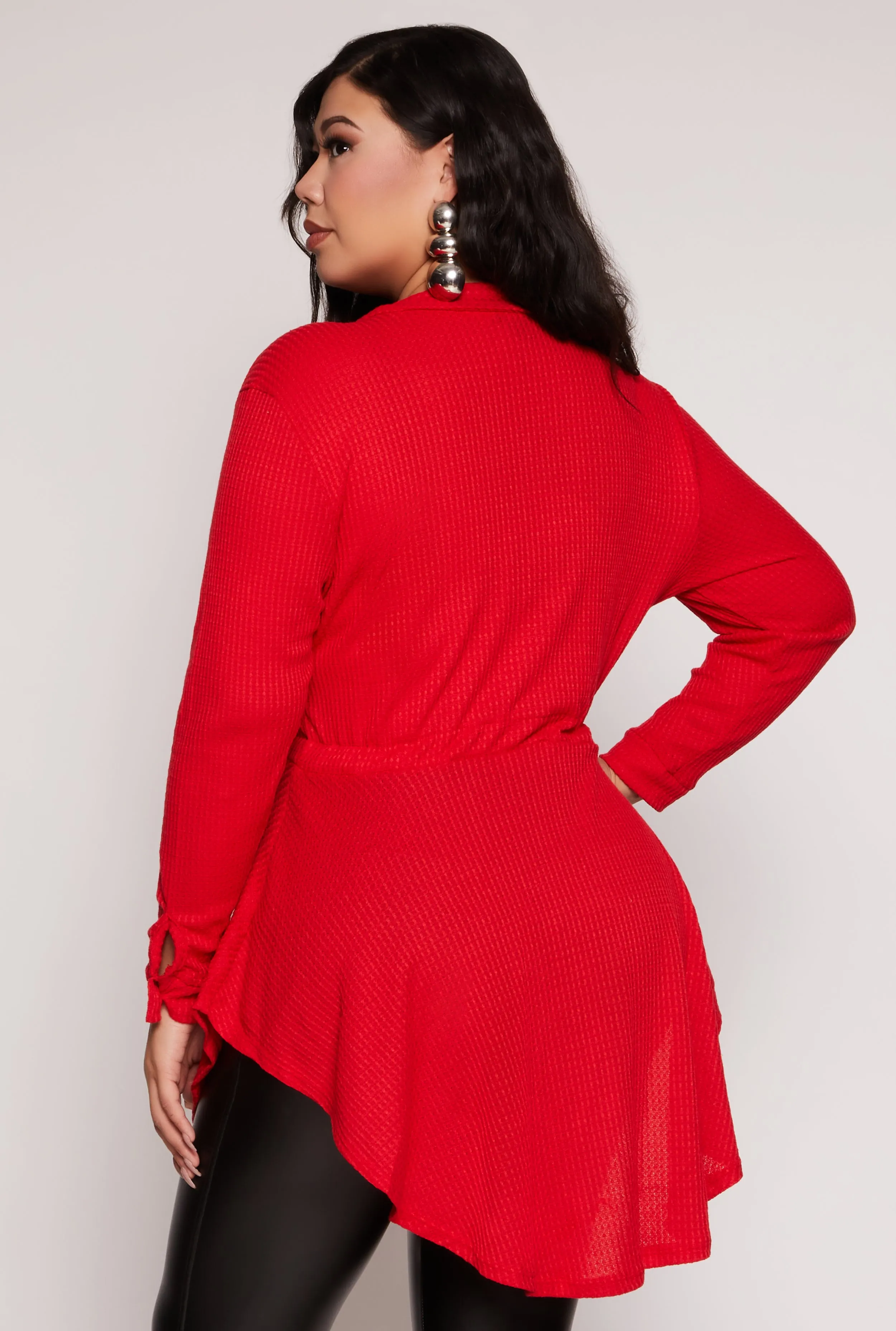 Plus Size Button Front Peplum Top sold by Rainbow product image thumbnail 3