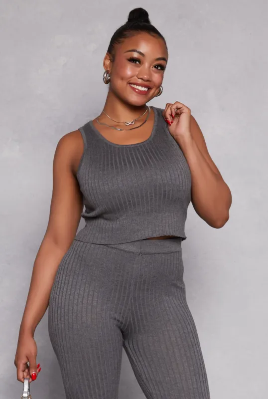 Plus Size Daisy Ribbed Knit Tank Top sold by Rainbow