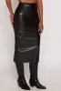 Faux Leather Slit Back Pencil Skirt sold by Rainbow